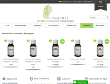 Tablet Screenshot of luxaromes.com